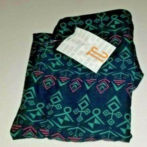 Lula Roe Tall and Curvy legging multi color geometric